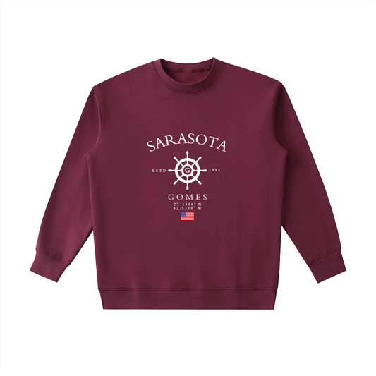 SRQ Nautical Crewneck Sweatshirt - white logo