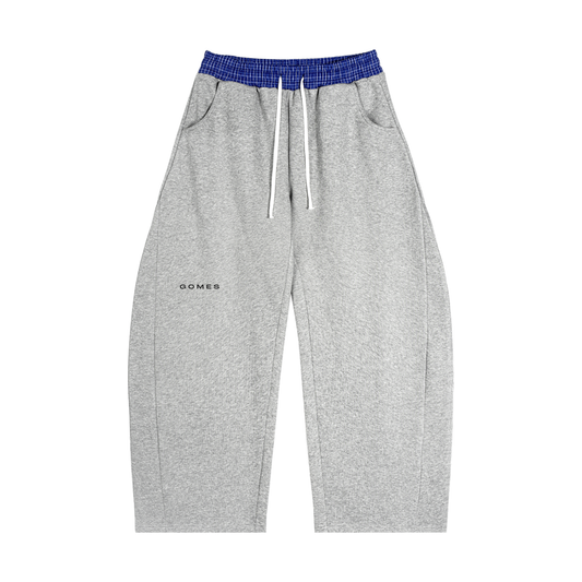 Plaid Waistband Barrel Sweatpants